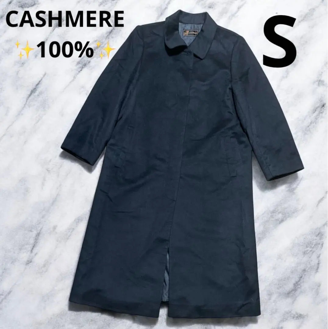 ✨ 100% cashmere ✨ Abrigo negro negro moda largo negro lujo | ✨カシミヤ100% ✨黒 コート ブラック オシャレ ロング丈 ブラック 高級