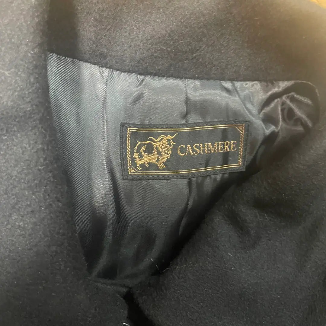 ✨ 100% cashmere ✨ Abrigo negro negro moda largo negro lujo | ✨カシミヤ100% ✨黒 コート ブラック オシャレ ロング丈 ブラック 高級