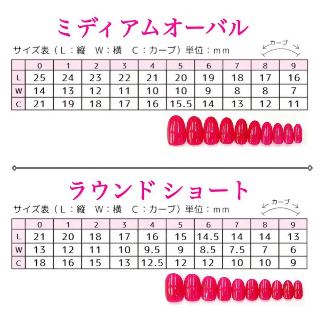 [Size check nail tip] You can choose from 10 types of hand!