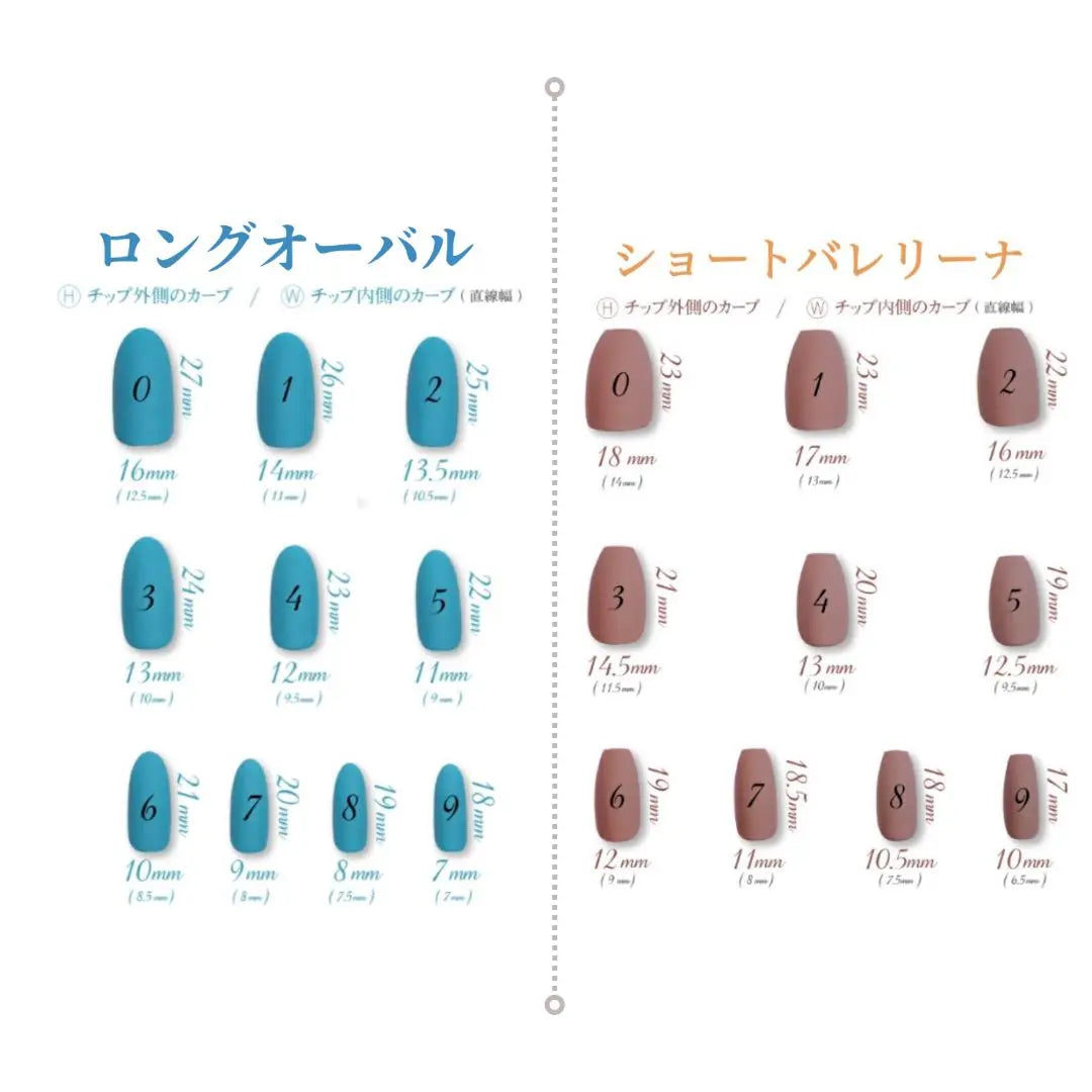 [Size check nail tip] You can choose from 10 types of hand!