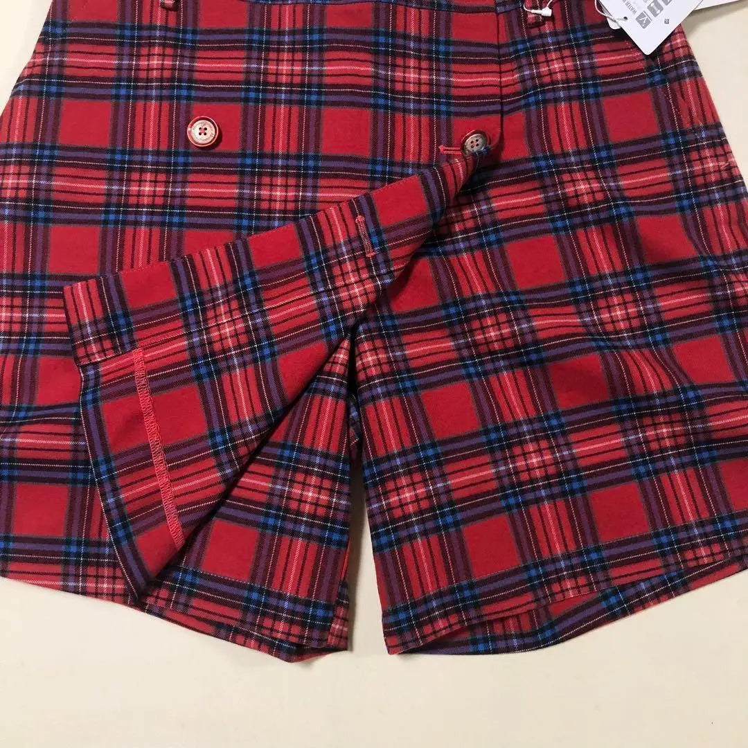 Falda culotte Munsingwear nueva sin usar, roja, cuadros, talla 11