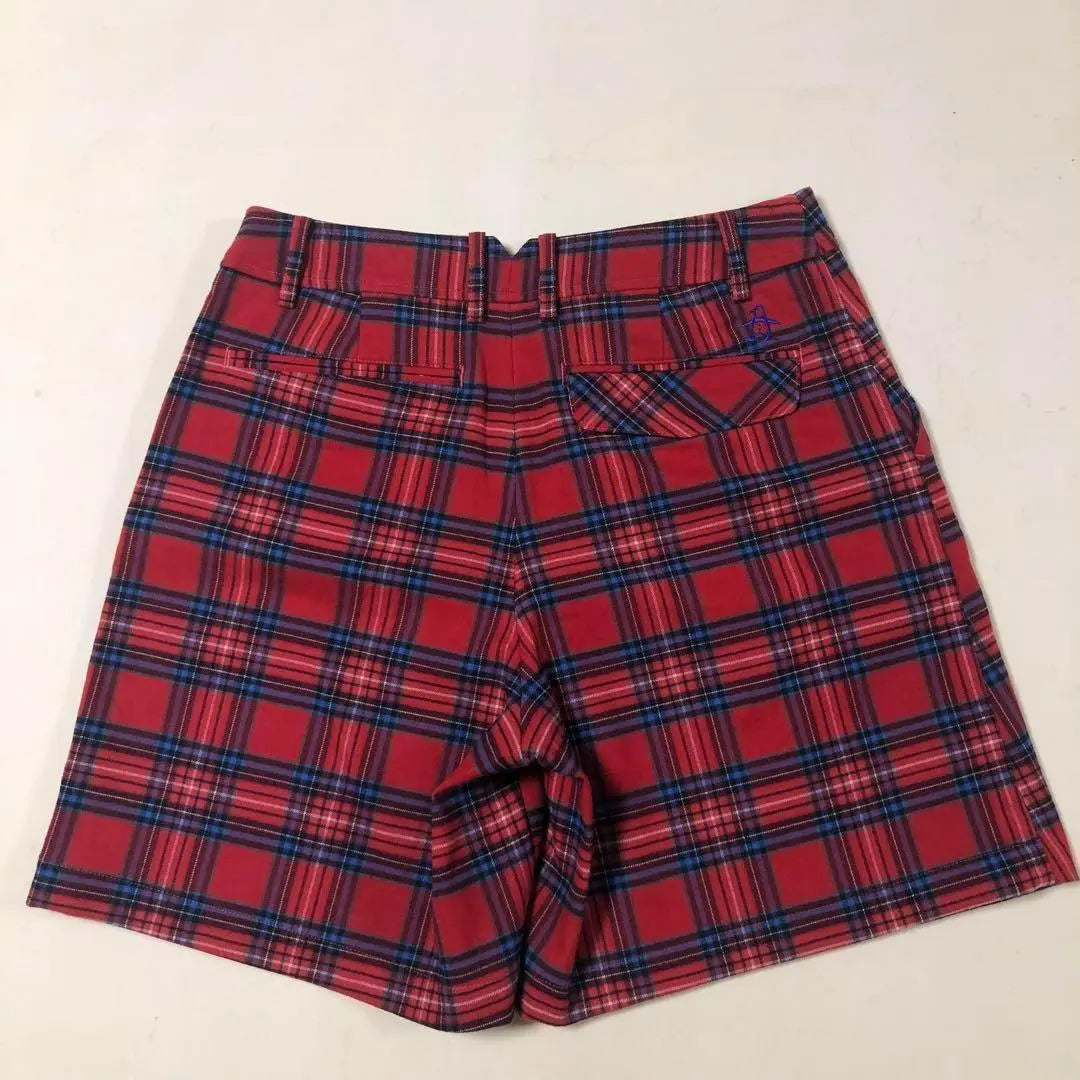 Falda culotte Munsingwear nueva sin usar, roja, cuadros, talla 11