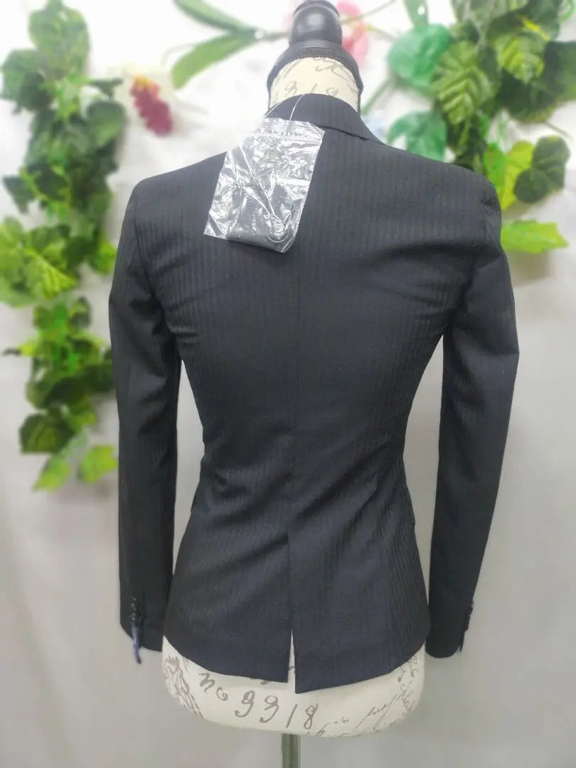 New Only Jacket Size 5 Black Shadow Stripe Stretch Washable