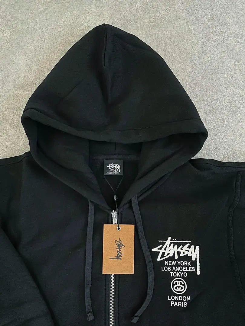 ⭐️Sudadera con capucha y cremallera Stussy WORLD TOUR⭐️