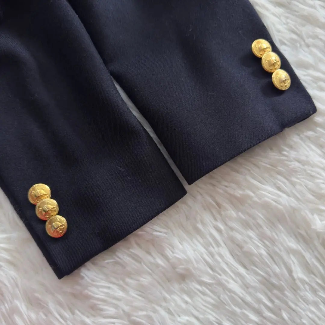 Popular ✨Polo Ralph Lauren Navy Blue Double Gold button [110]