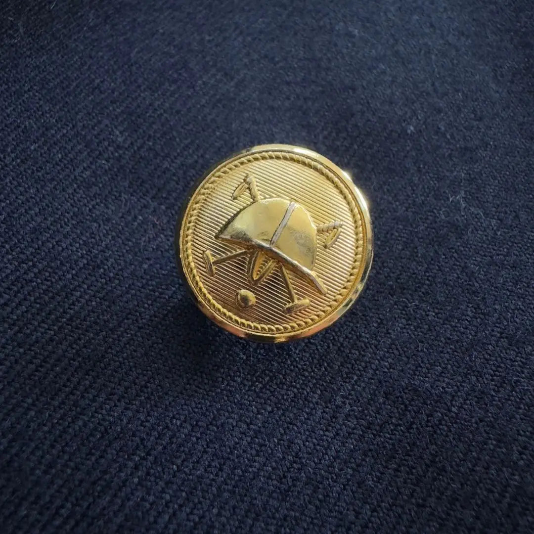 Popular ✨Polo Ralph Lauren Navy Blue Double Gold button [110]