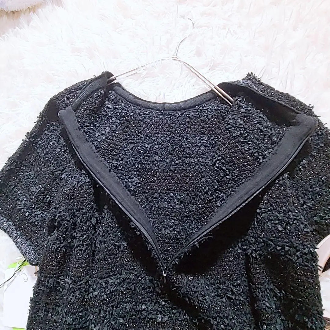 Nuevo Vestido Derma Premium Glitter Tweed LL Large Formal ○ | 新品 ダーマプレミアム ラメ ツイード ワンピース LL 大きい フォーマル○