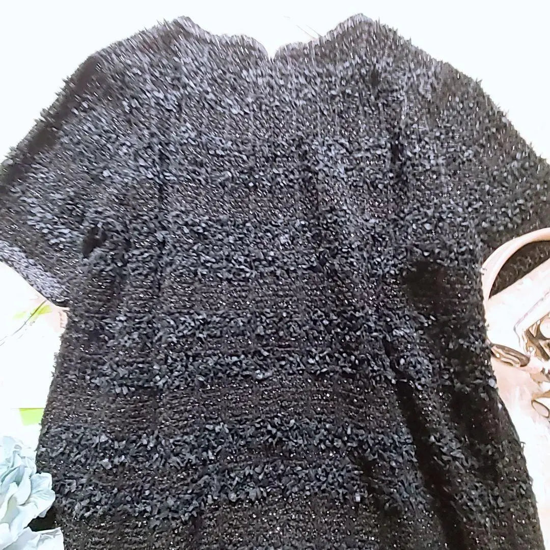 New Derma Premium Glitter Tweed Dress LL Large Formal ○ | 新品 ダーマプレミアム ラメ ツイード ワンピース LL 大きい フォーマル○