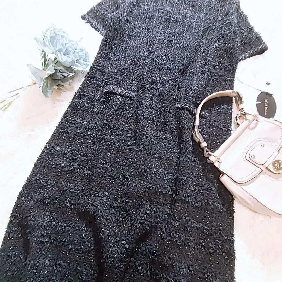 Nuevo Vestido Derma Premium Glitter Tweed LL Large Formal ○ | 新品 ダーマプレミアム ラメ ツイード ワンピース LL 大きい フォーマル○