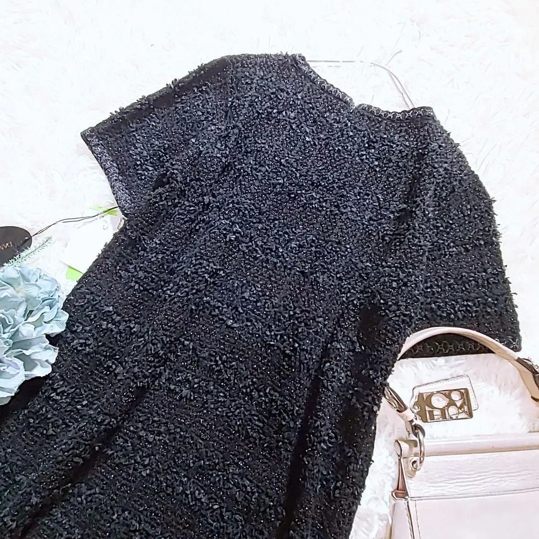 New Derma Premium Glitter Tweed Dress LL Large Formal ○ | 新品 ダーマプレミアム ラメ ツイード ワンピース LL 大きい フォーマル○