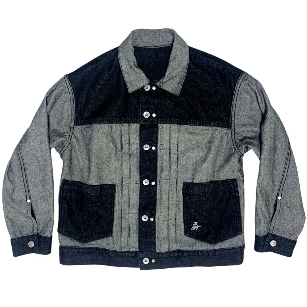 [Dessin] Reversible denim jacket, black, size 1