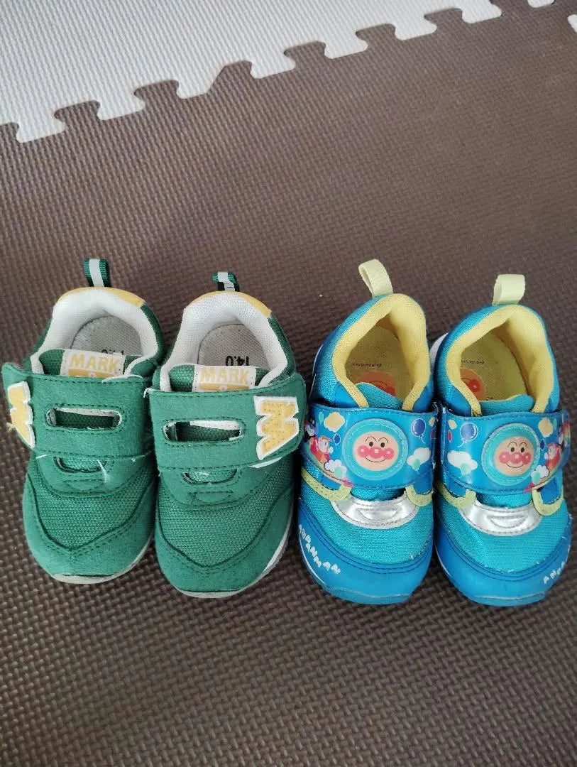 (Weekend special price) Anpanman sneakers and more 13.5 14.0 Set of 2 pairs