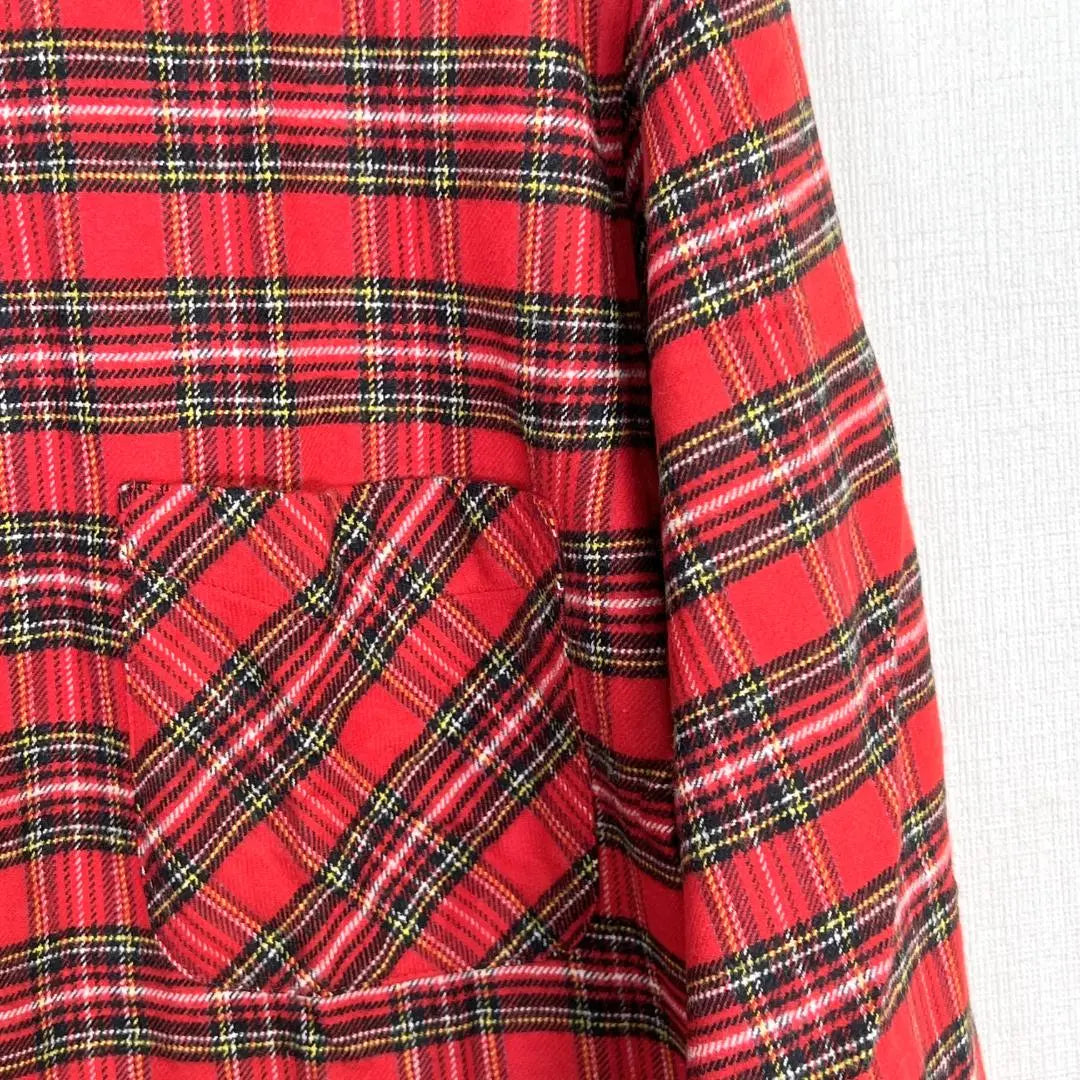 [IY BASICS] Red Check Pattern Long Sleeve Shirt Kids Clothing 160 [New]