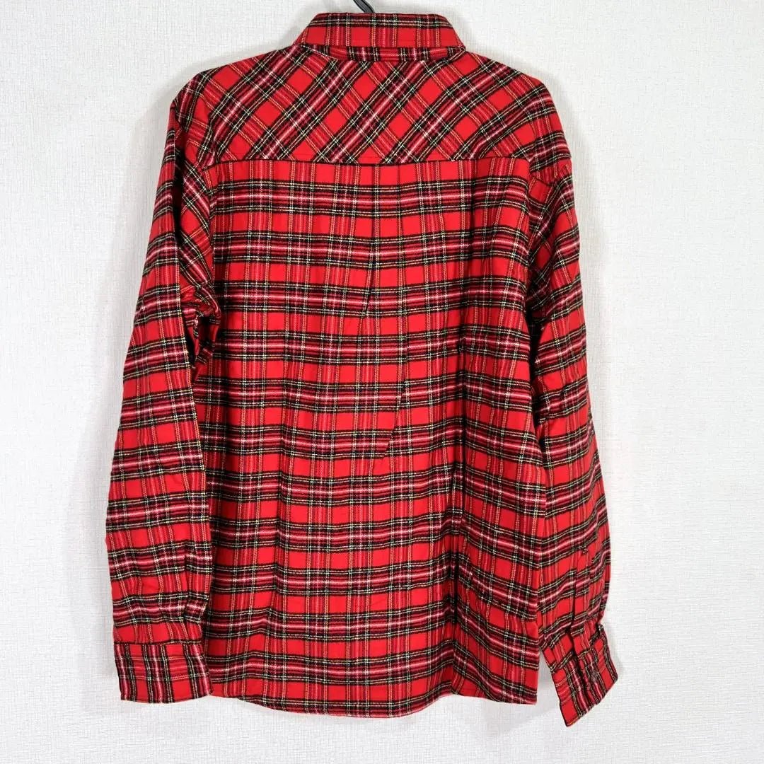 [IY BASICS] Red Check Pattern Long Sleeve Shirt Kids Clothing 160 [New]