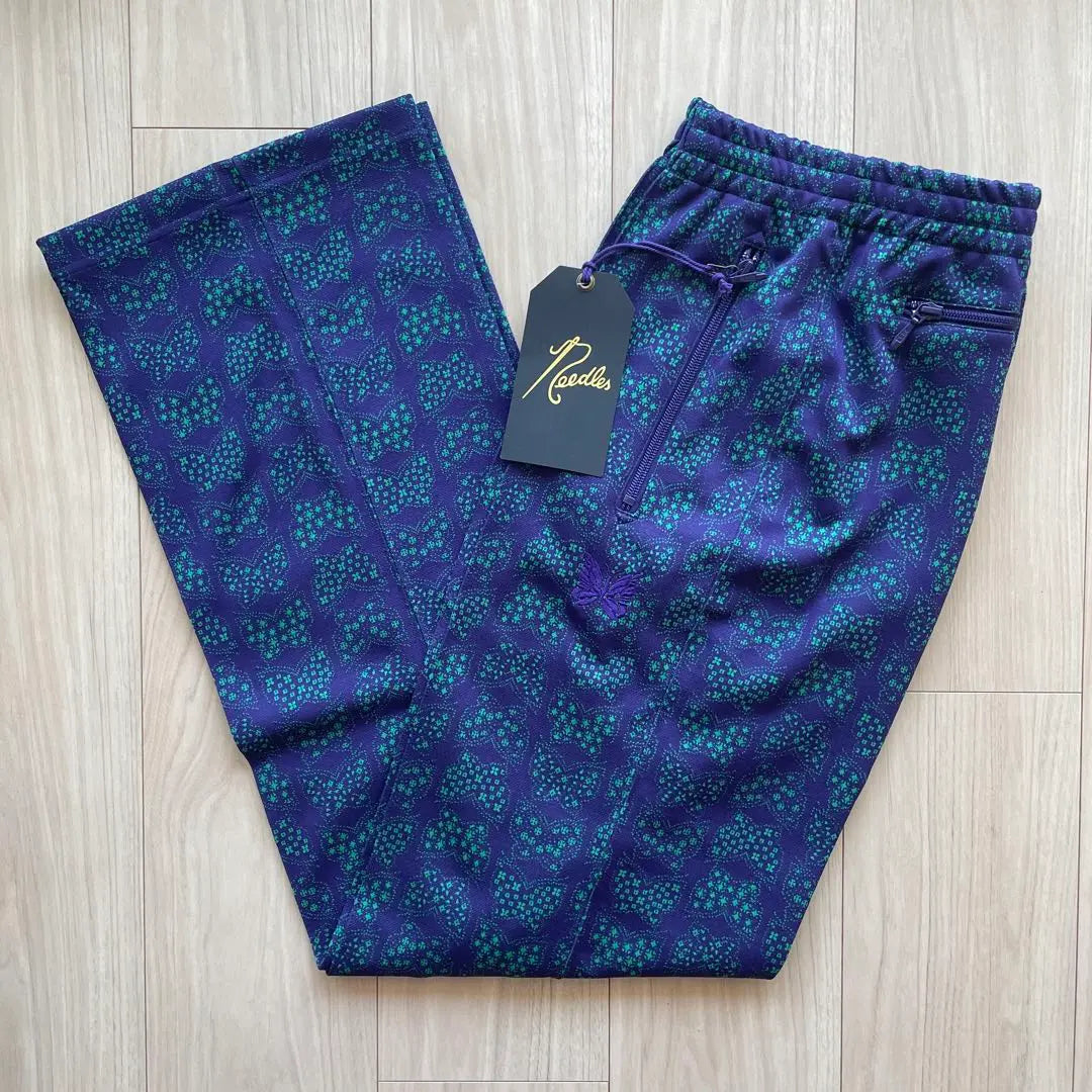 Straight Papillon Purple All-over Pattern Needles Track Pants