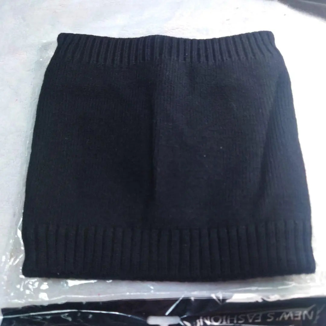 Neck warmer black simple black winter neck new | ネックウォーマー　ブラック　シンプル　ブラック　冬物　首　　新品