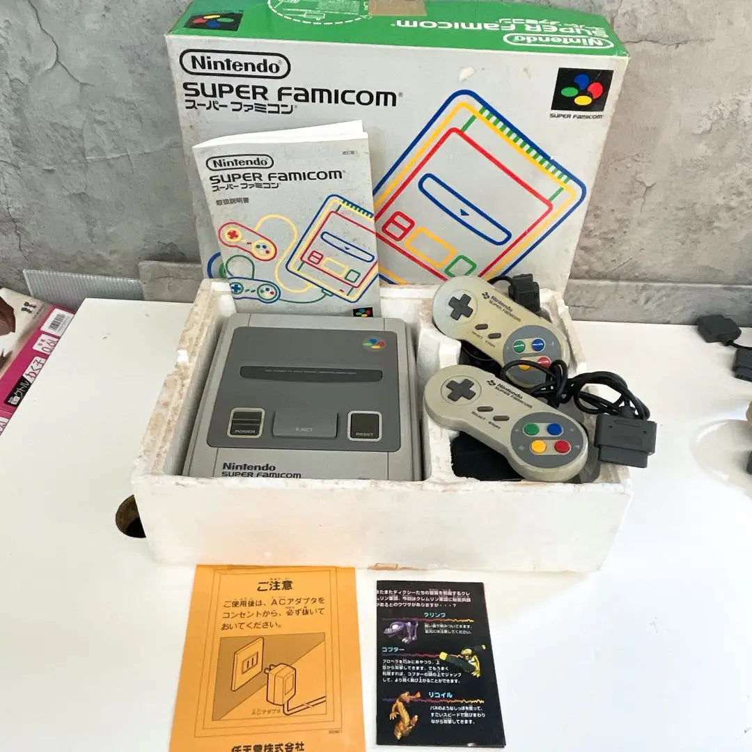 Boxed Nintendo Super Famicom Working product Retro game