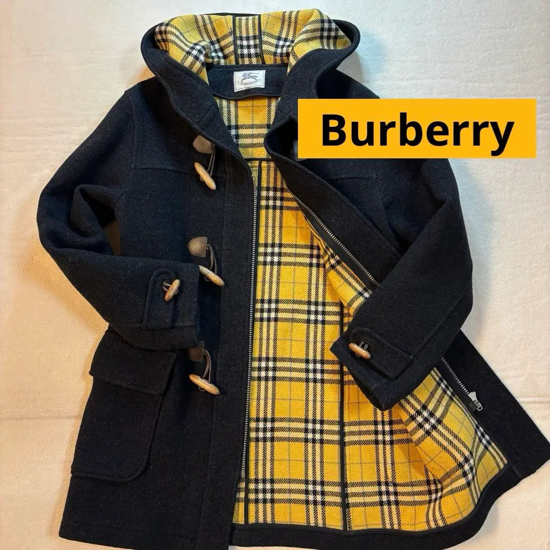 Rare * Burberry Yellow Nova Check Duffle Coat