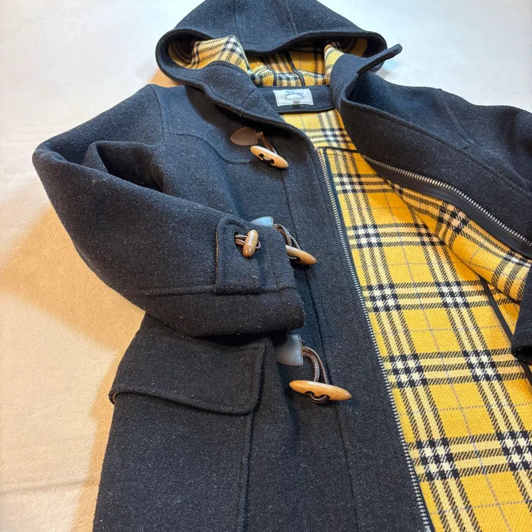 Rare * Burberry Yellow Nova Check Duffle Coat