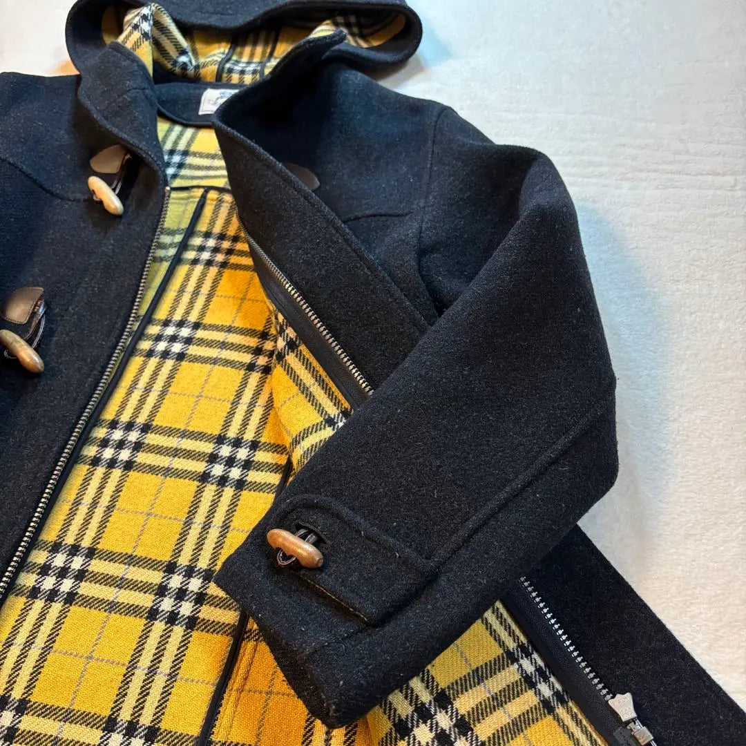 Rare * Burberry Yellow Nova Check Duffle Coat