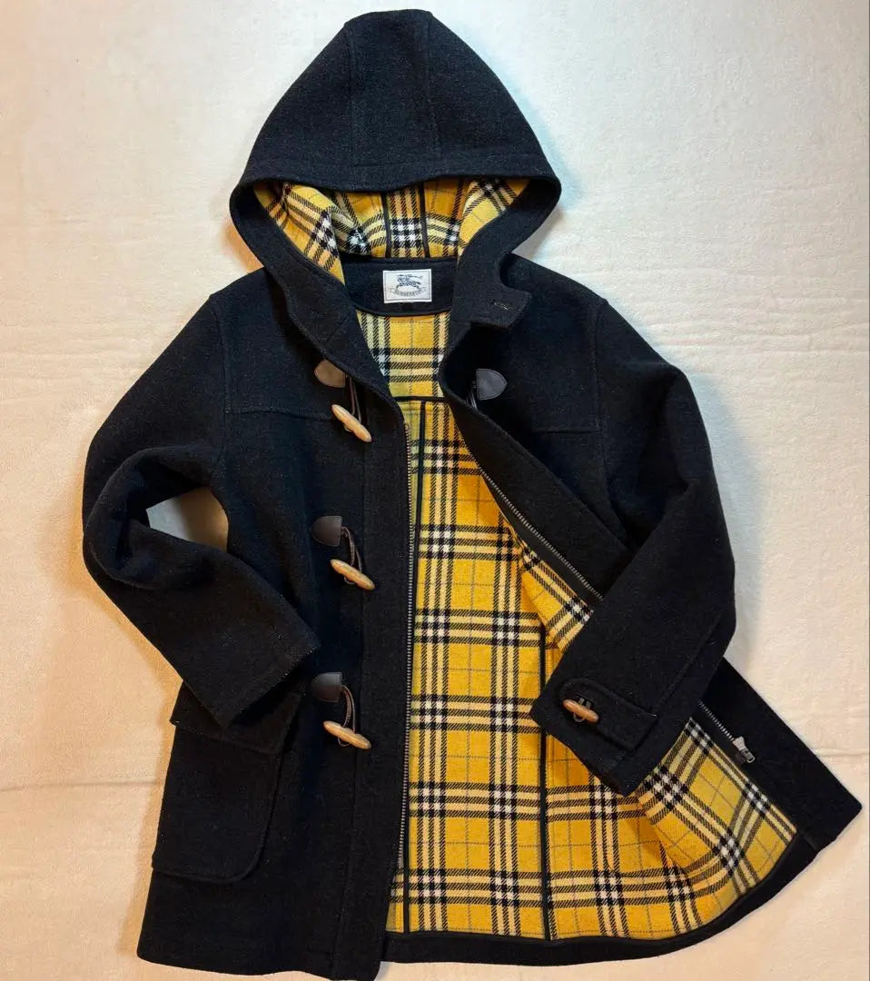 Rare * Burberry Yellow Nova Check Duffle Coat