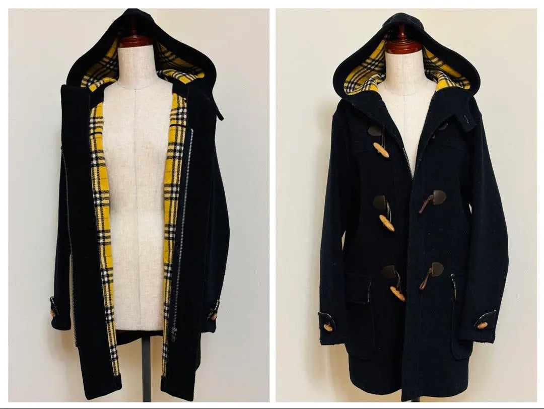 Rare * Burberry Yellow Nova Check Duffle Coat