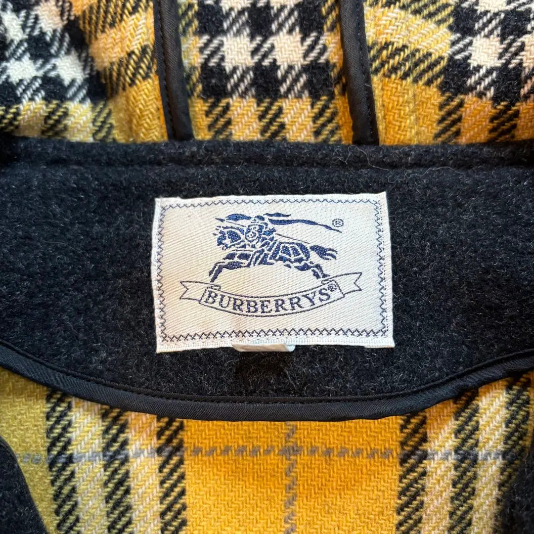 Rare * Burberry Yellow Nova Check Duffle Coat