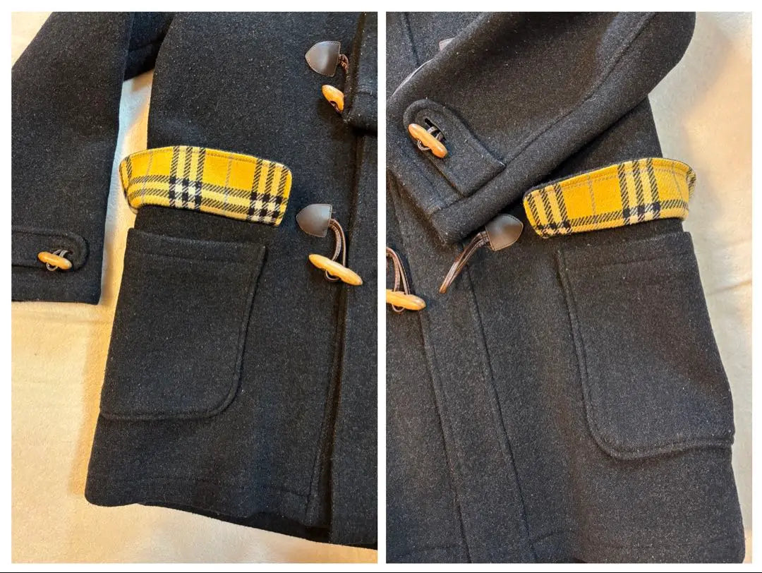 Rare * Burberry Yellow Nova Check Duffle Coat