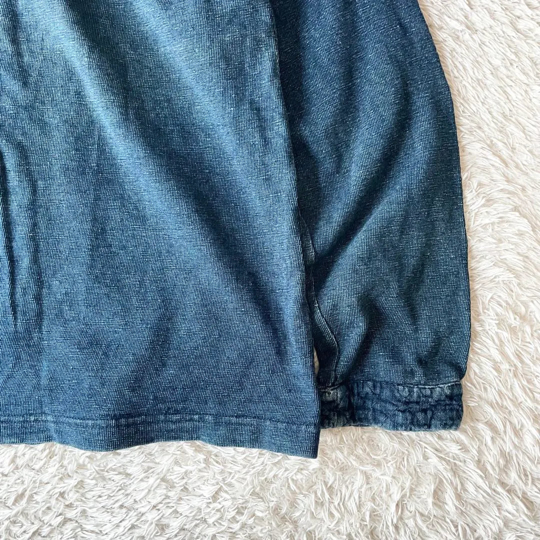 Good condition 45R Ocean Polo 3 Indigo Silver Button | 美品 45R オーシャンポロ 3 インディゴ 銀ボタン