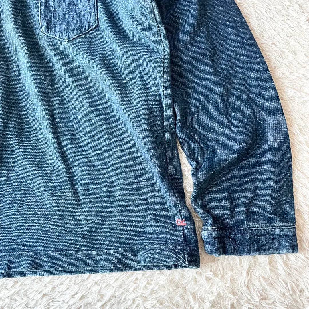 Good condition 45R Ocean Polo 3 Indigo Silver Button | 美品 45R オーシャンポロ 3 インディゴ 銀ボタン