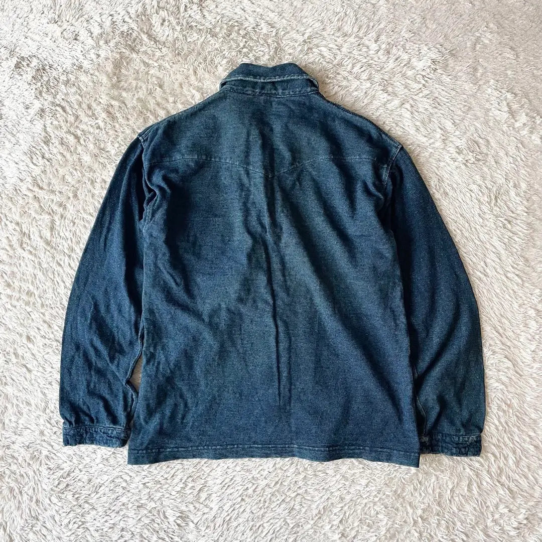 Buen estado 45R Ocean Polo 3 Indigo Silver Button | 美品 45R オーシャンポロ 3 インディゴ 銀ボタン