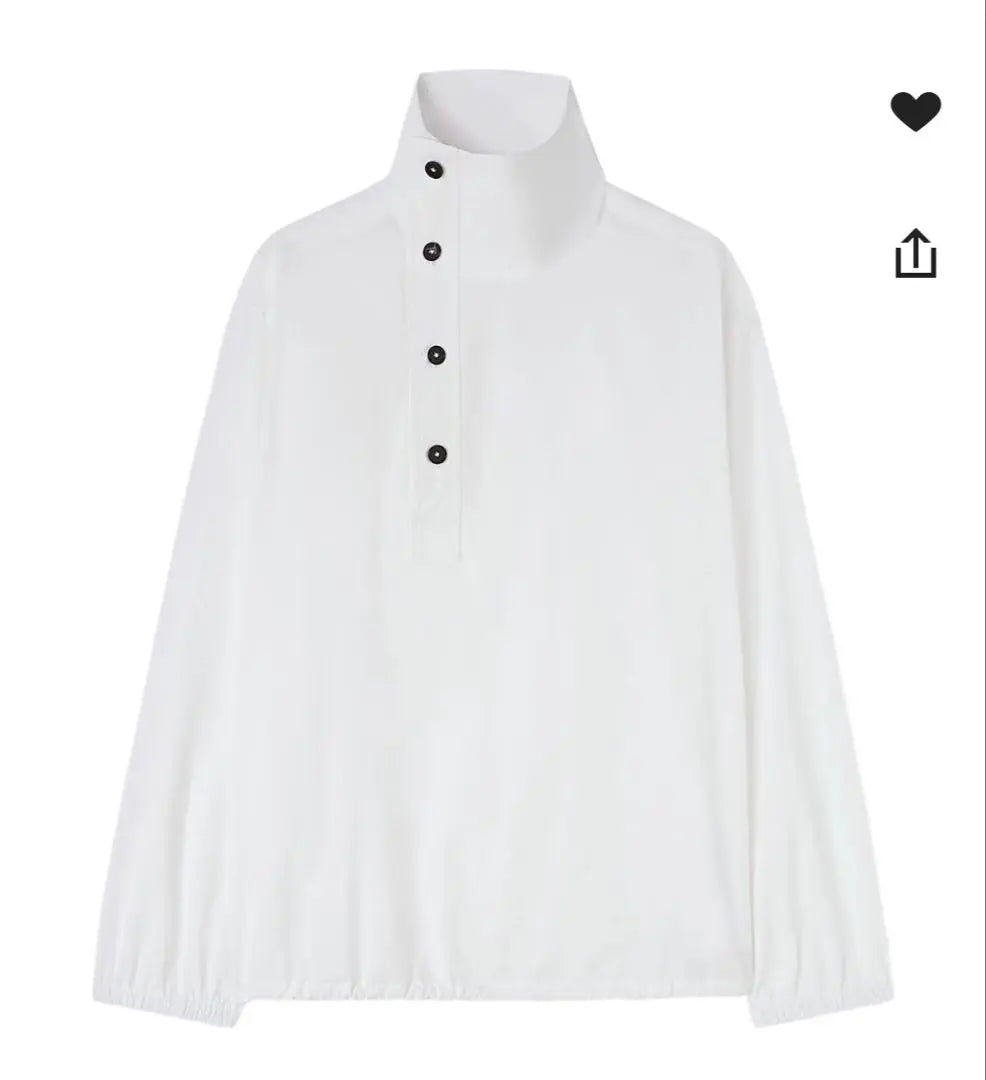 [Regular price: 140,000] Jil Sander Funnel Neck Blouse White