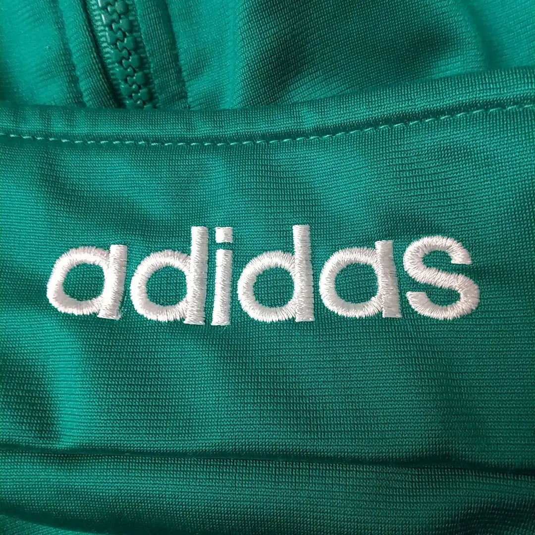 Rare ☆90s Adidas Embroidered Logo Track Jacket L-XL Green x White