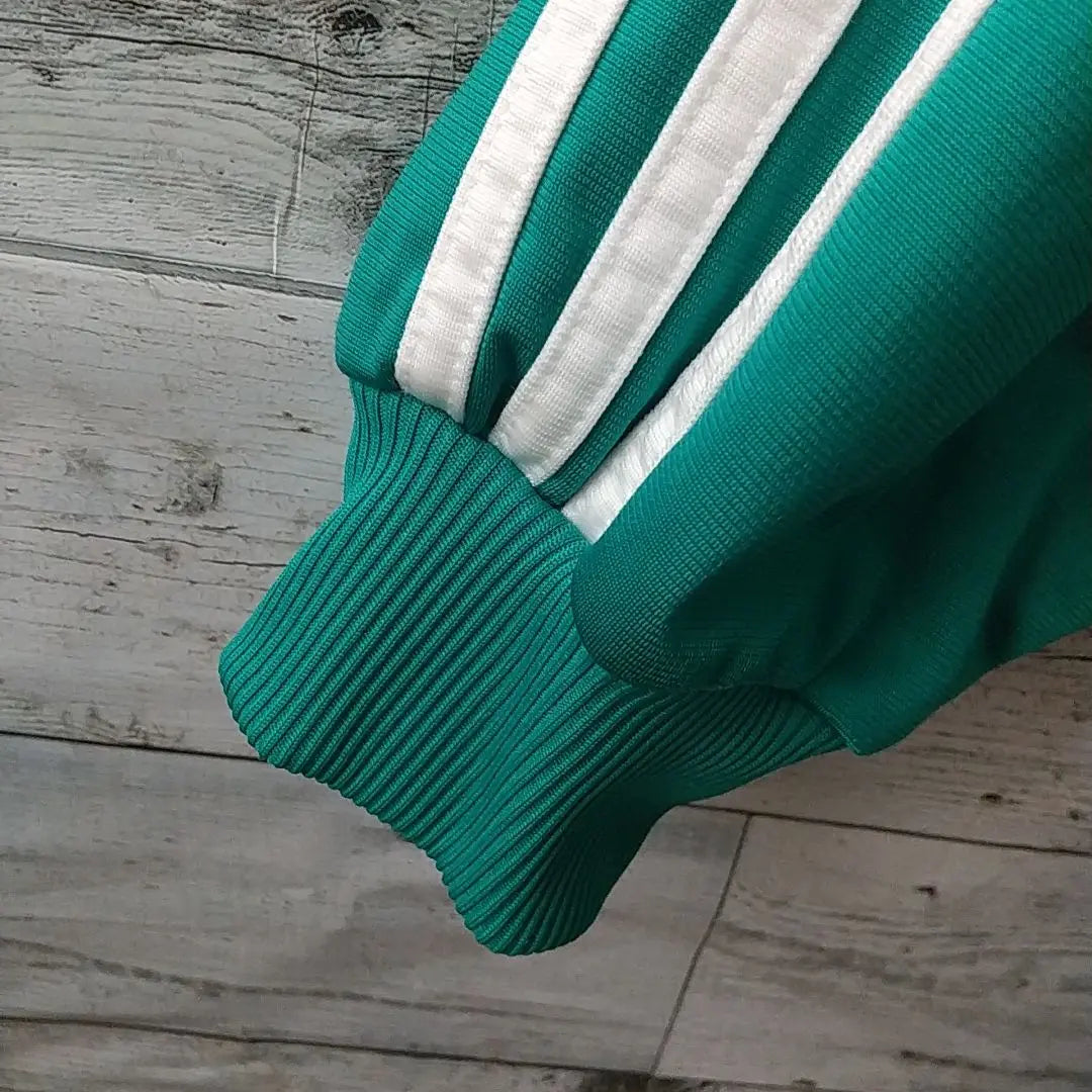 Rare ☆90s Adidas Embroidered Logo Track Jacket L-XL Green x White