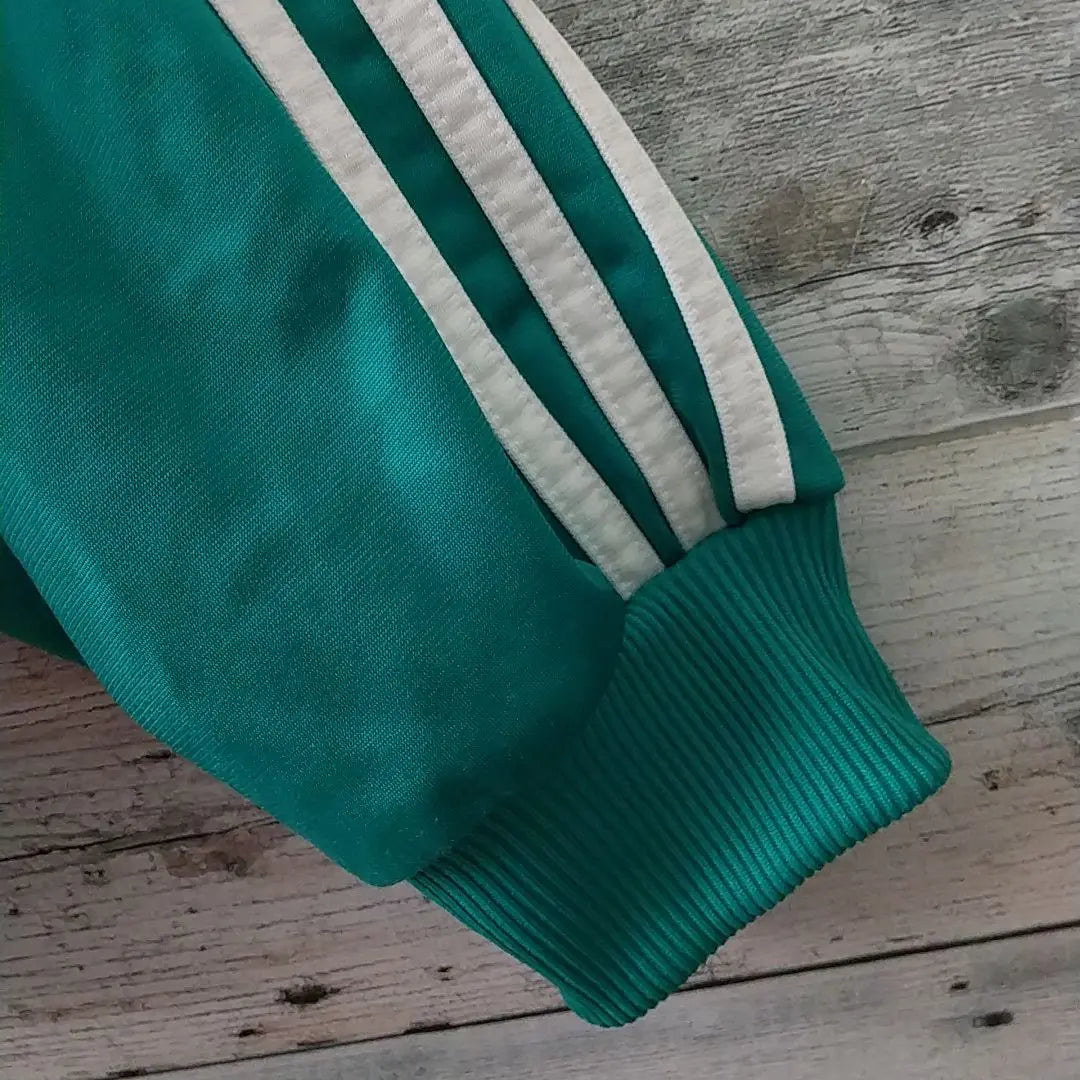 Rare ☆90s Adidas Embroidered Logo Track Jacket L-XL Green x White