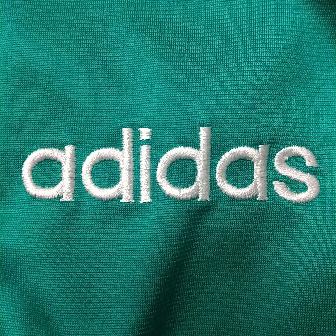 Rare ☆90s Adidas Embroidered Logo Track Jacket L-XL Green x White