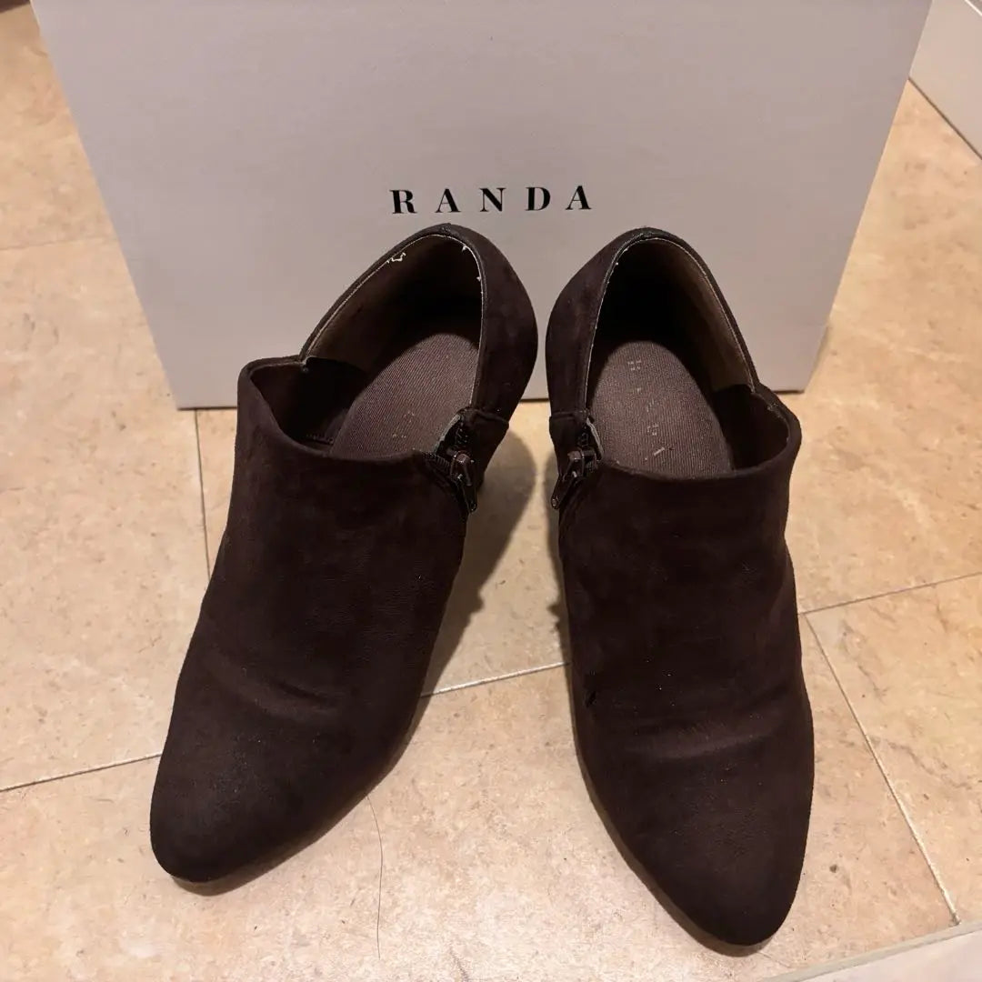 [Good condition] RANDA final price reduction Dark brown suede booty RANDA