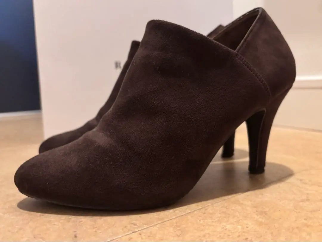 [Good condition] RANDA final price reduction Dark brown suede booty RANDA