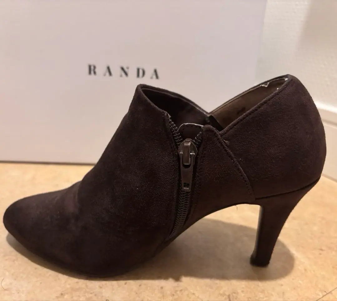 [Good condition] RANDA final price reduction Dark brown suede booty RANDA