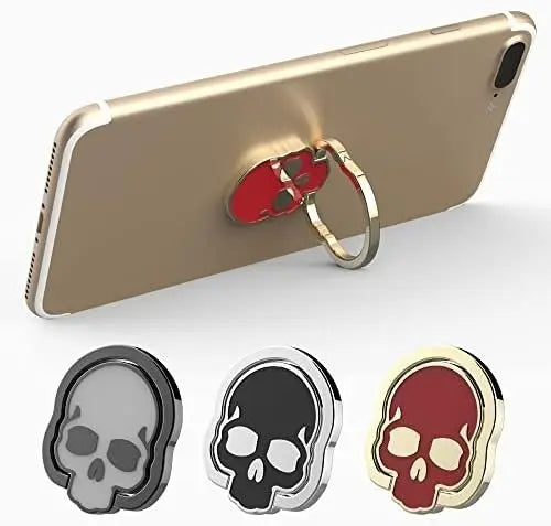 Matching Smartphone Ring Skull Magnetic Car Mount Skull Rotation 360 Degree