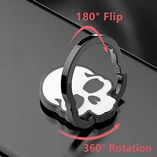 Matching Smartphone Ring Skull Magnetic Car Mount Skull Rotation 360 Degree