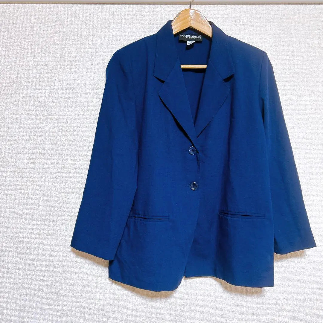 USA vintage SAGHARBOR PETITE 6P Navy Jacket