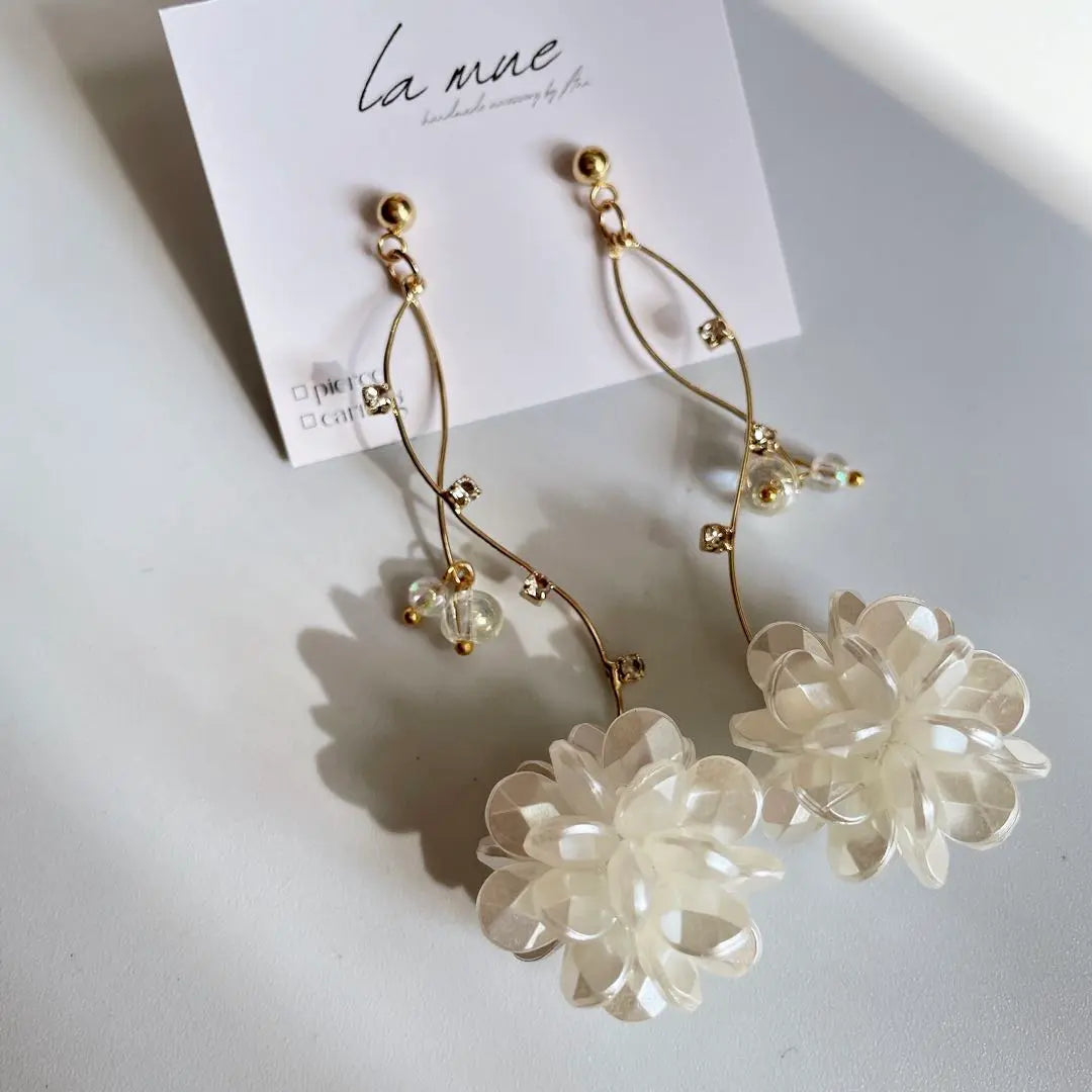 9 Handmade Earrings Pearl Flower Flower Bijou Aurora Bridal Earrings