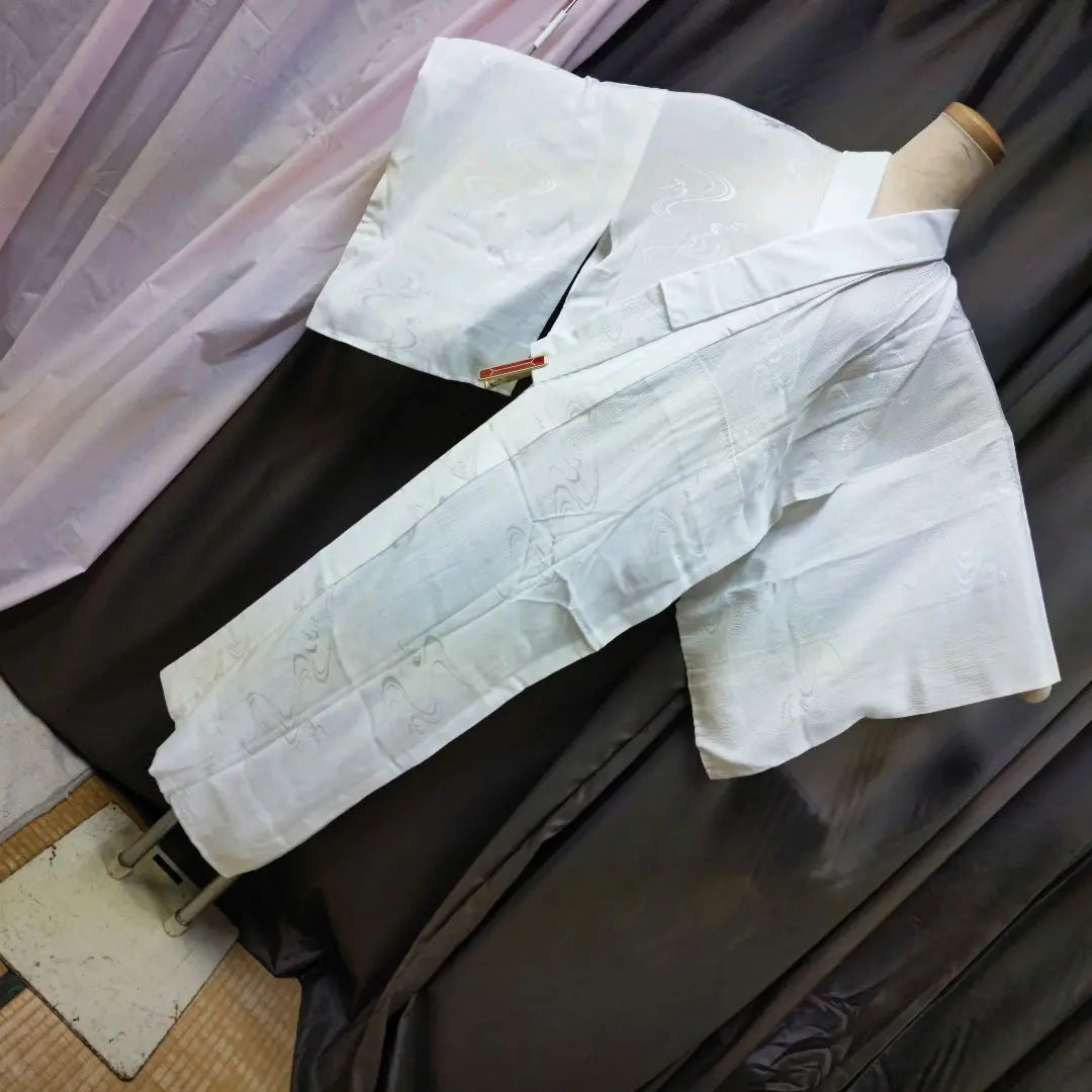 White, long undergarment, pure silk ☆ "1880" (for those around 157 cm)