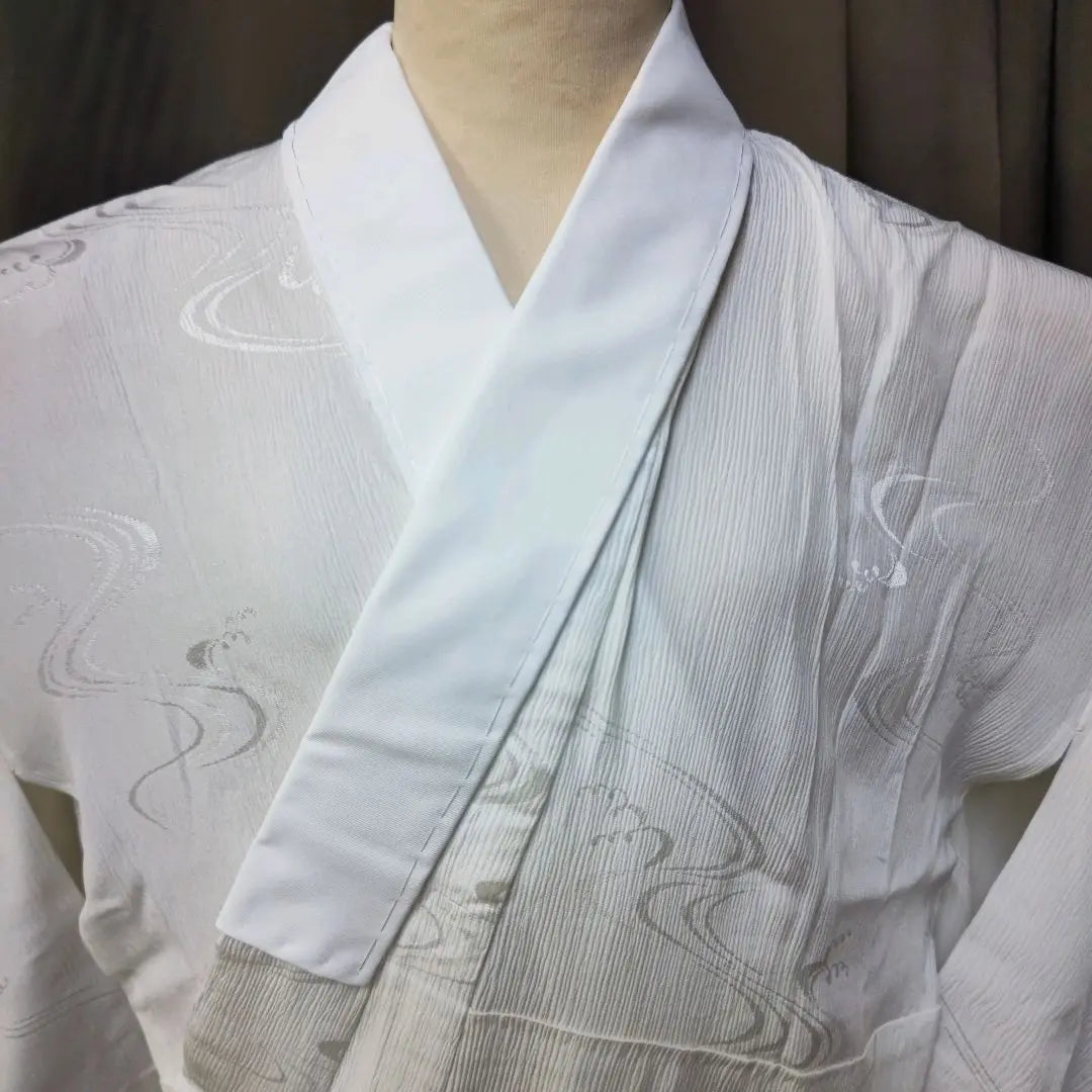 White, long undergarment, pure silk ☆ "1880" (for those around 157 cm)