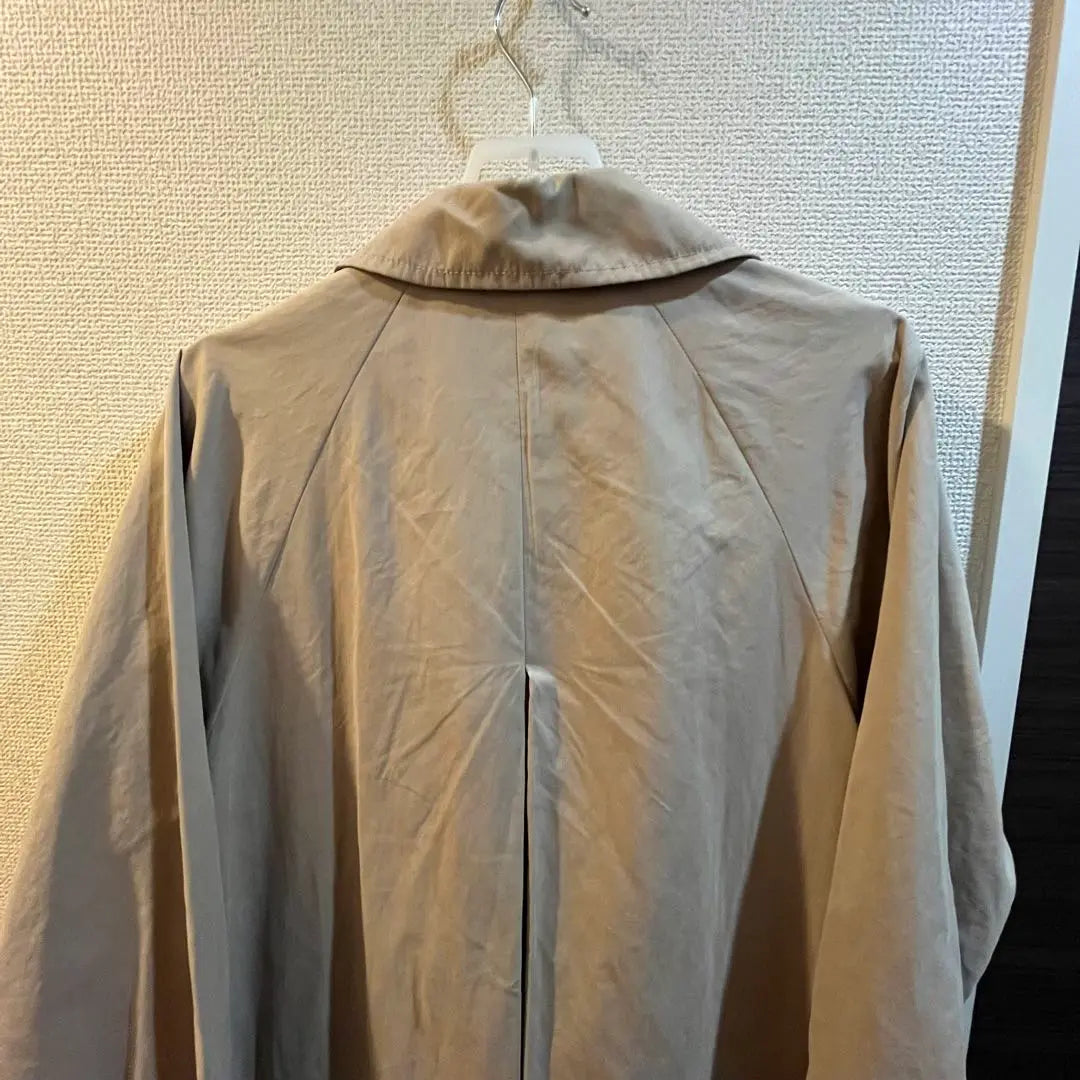 Gabardina beige manga larga | ベージュ ステンカラーコート 長袖