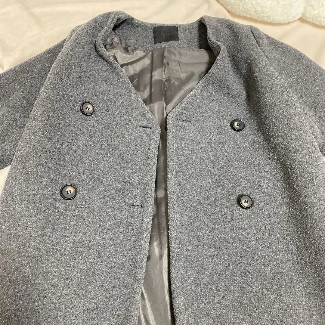 KBF Long Coat Gray One Size Women