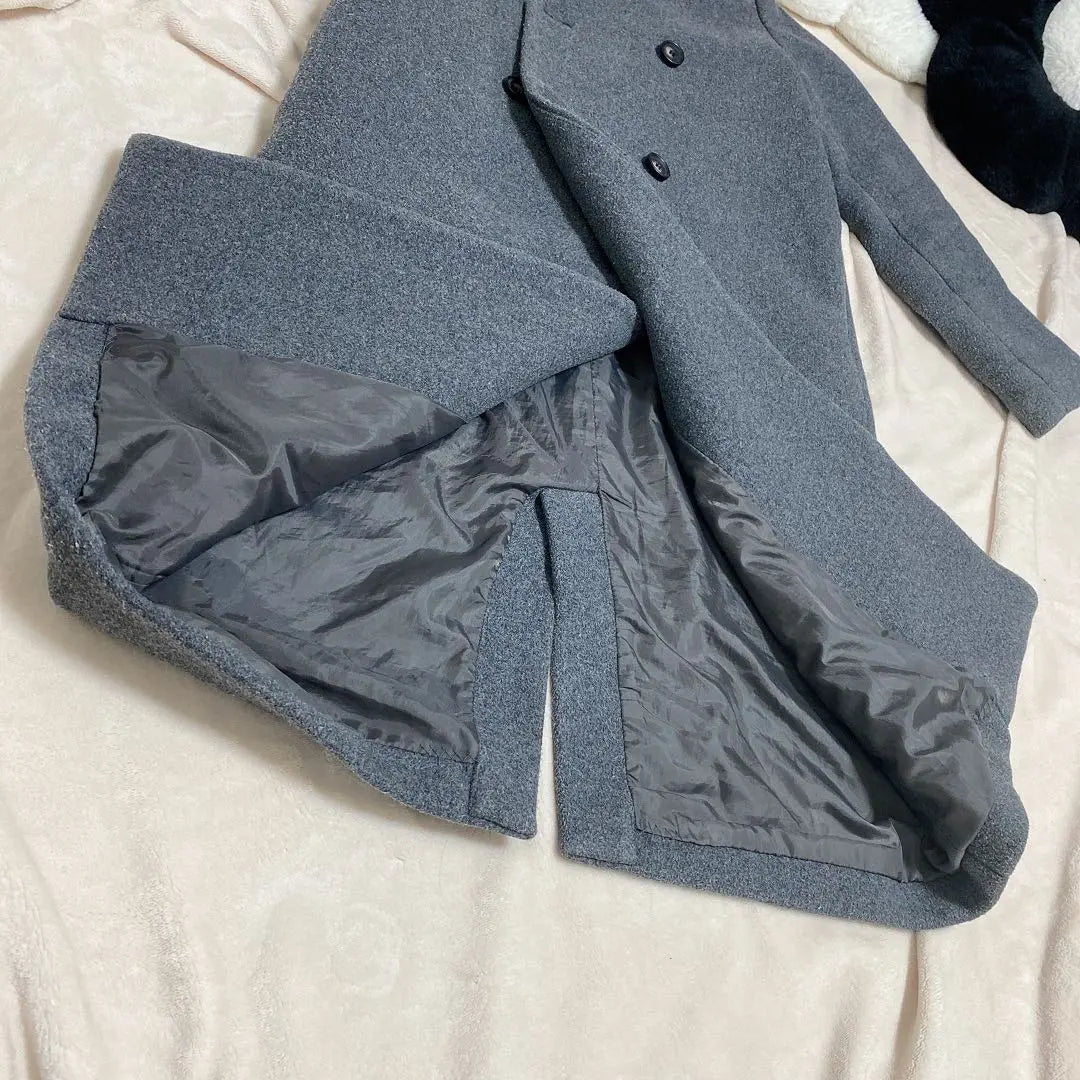 KBF Long Coat Gray One Size Women