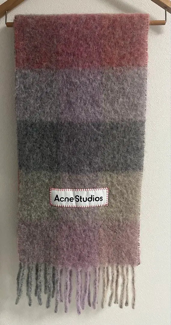 Productos hermosos ACNE STUDIOS Mohair Chex Charf Muffler Stall | 美品 Acne Studios モヘアチェックスカーフ マフラー ストール