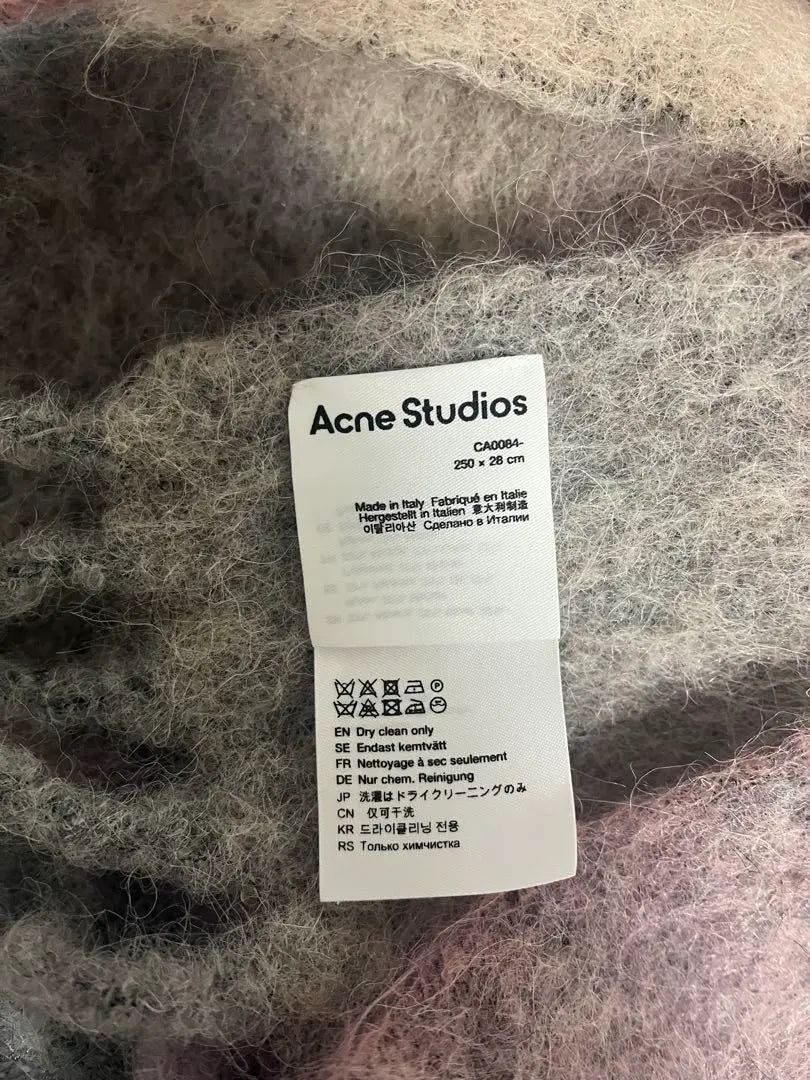 Productos hermosos ACNE STUDIOS Mohair Chex Charf Muffler Stall | 美品 Acne Studios モヘアチェックスカーフ マフラー ストール